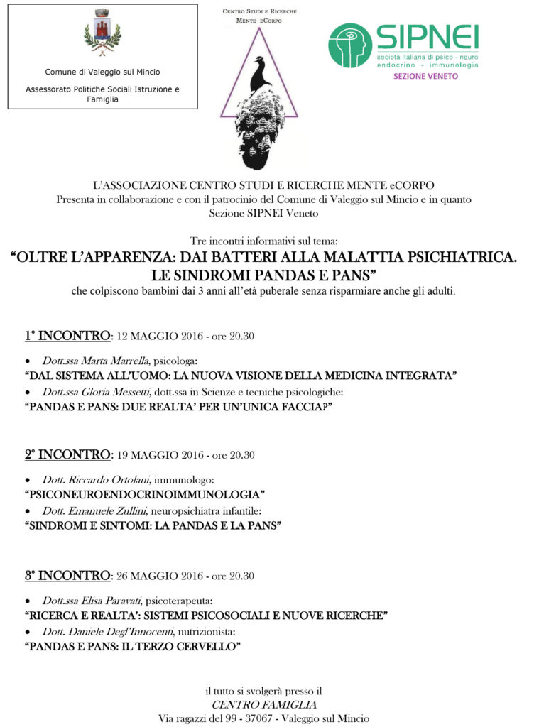 Tre incontri per parlare dei legami tra streptococco e disturbi psichici in bambini ed adulti