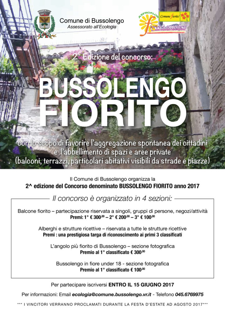 2° edizione del Concorso denominato “BUSSOLENGO FIORITO”