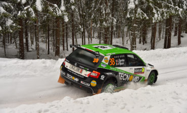 Scandola-Gaspari con la ŠKODA Fabia R5 si devono arrendere solamente alla sfortuna nella seconda tappa del Rally di Svezia
