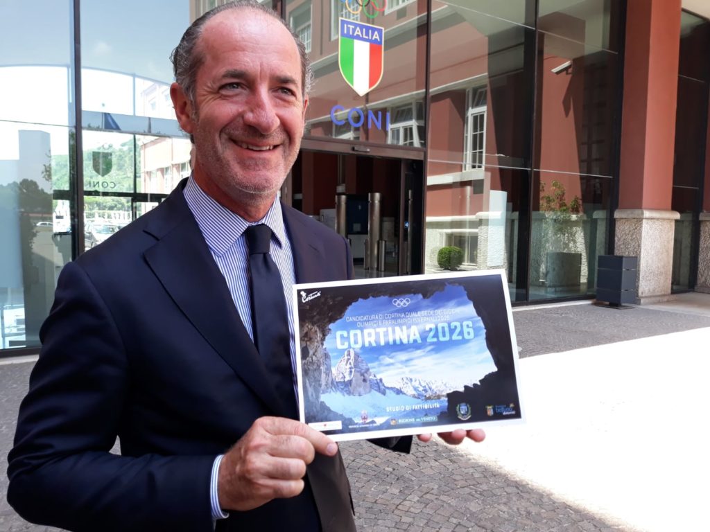 CORTINA 2026. Zaia a Roma da Giorgetti e Malagò: Tra le Dolomiti le Olimpiadi invernali hanno la loro sede naturale”