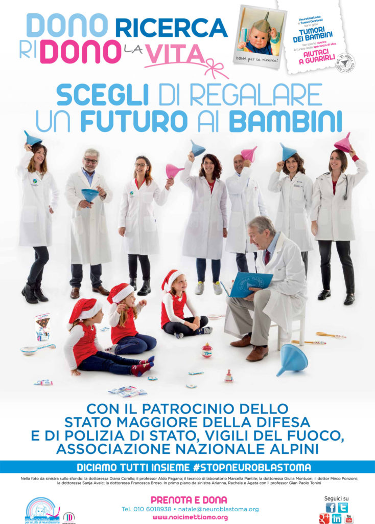 A Natale scegli “Dono Ricerca RiDono la Vita” e regala un futuro ai bambini malati di Neuroblastoma