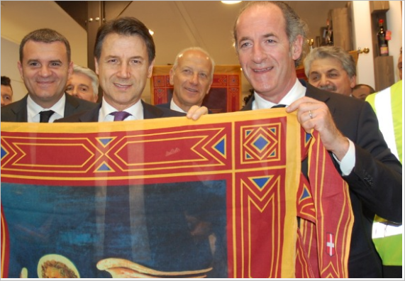 Vinitaly. Il Premier Conte allo Stand del Veneto accolto dal Governatore