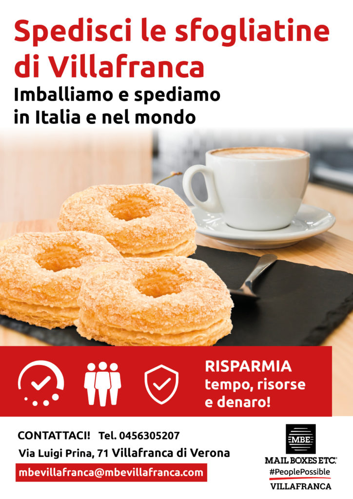 Spedisci le sfogliatine di Villafranca Imballiamo e spediamo in tutto il mondo
