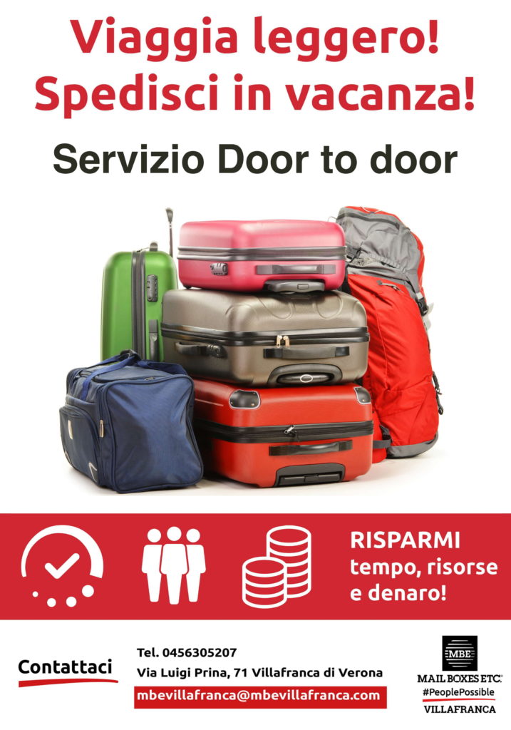 Viaggia leggero! Spedisci in vacanza! Servizio door to door