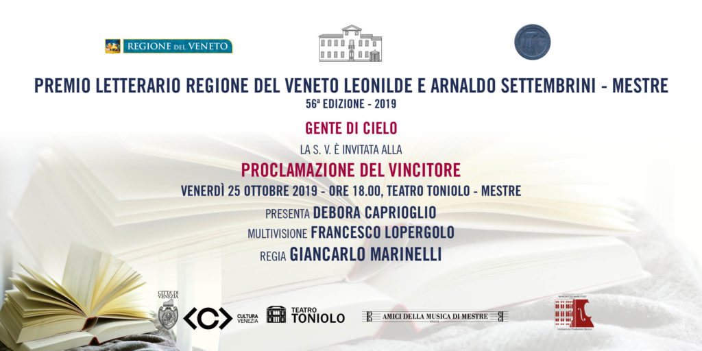 56.a Edizione Premio Letterario Settembrini. Domani la cerimonia di premiazione al teatro Toniolo di Mestre