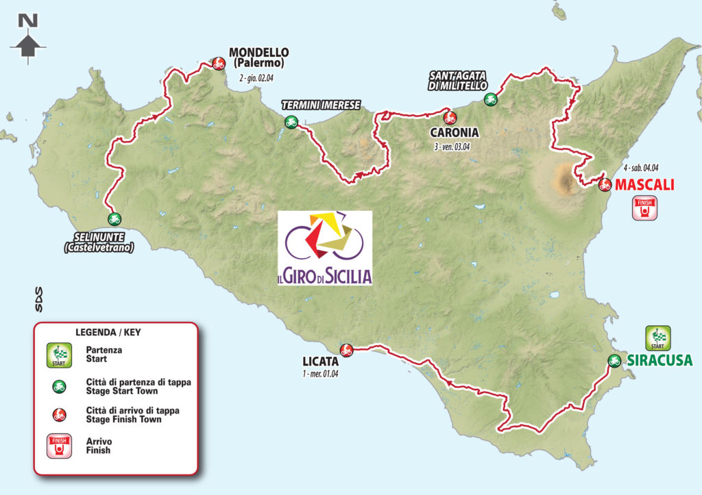 Dall’1 al 4 Aprile torna il Giro di Sicilia