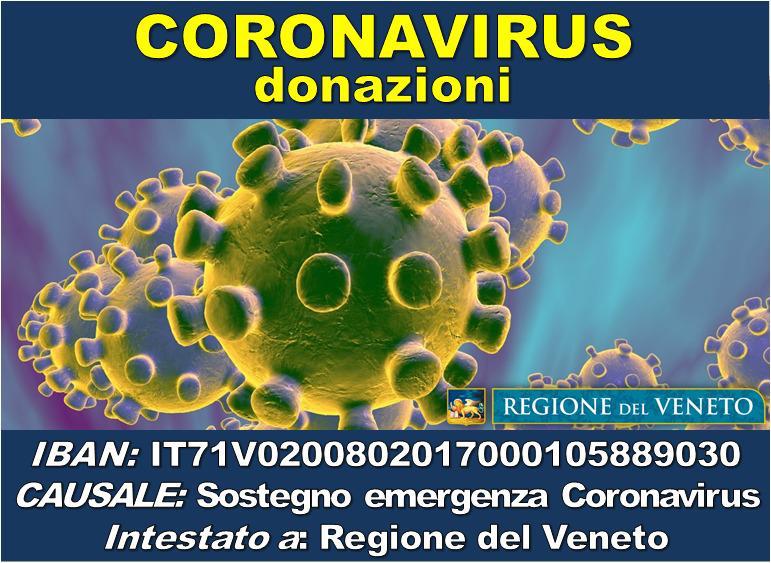 Coronavirus. Tante offerte di sostegno alla sanità in Veneto. Aperto conto corrente della Regione