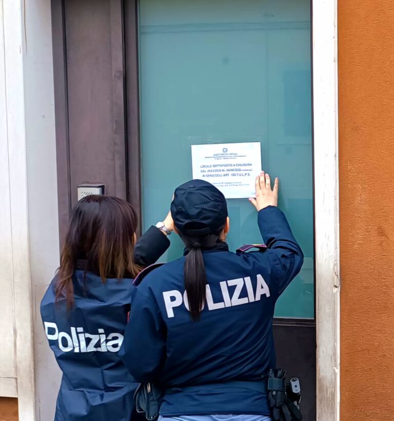 Questura di Verona – È abituale ritrovo di persone pregiudicate dedite allo spaccio di stupefacenti: la Polizia di Stato chiude un esercizio di vicinato in Borgo Venezia