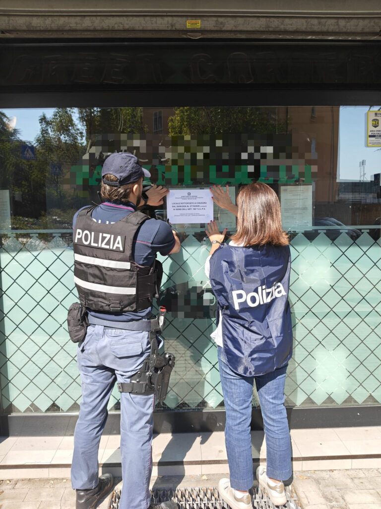 Polizia di Verona – Il Questore di Verona sospende per 30 giorni l’attività di un bar di via Roveggia